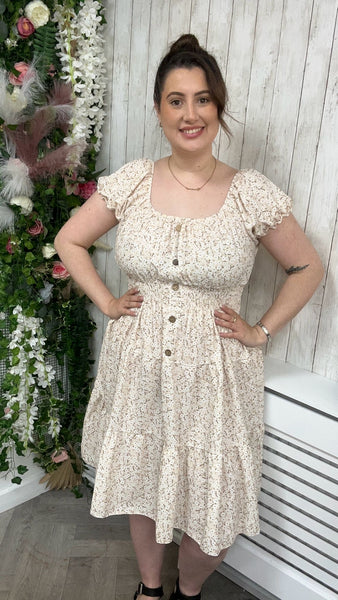 Ditsy beige onesize 12-24